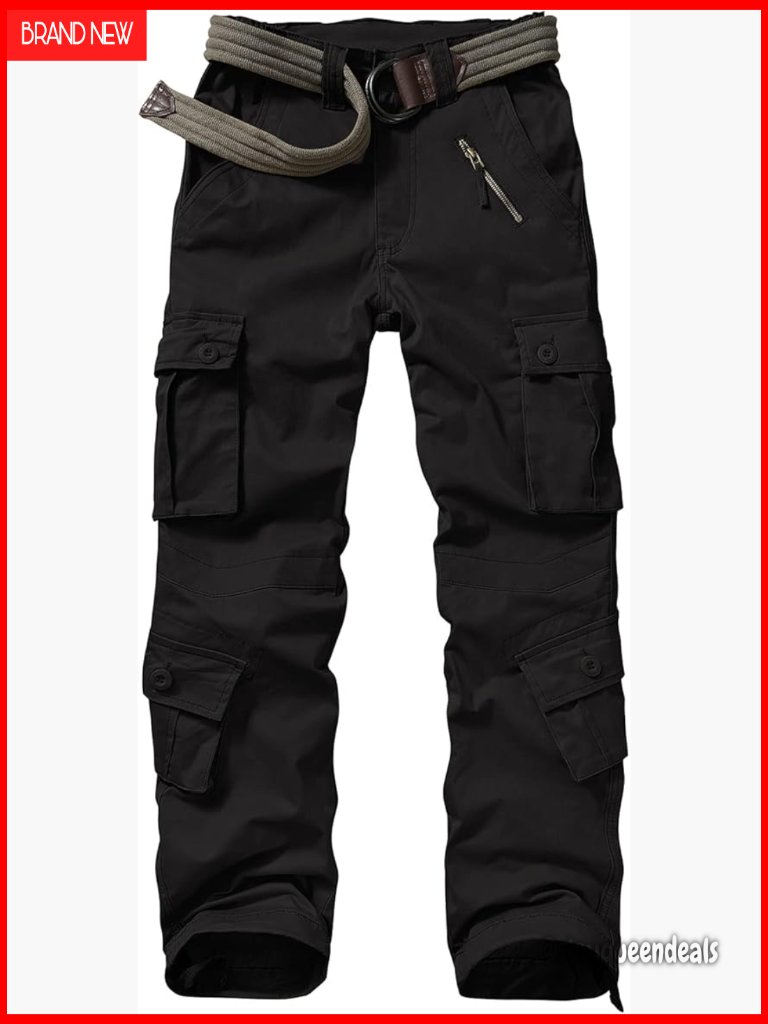 Women's Cargo Pants With 8 Pockets, Cotton Ripstop, Casual Work Pants